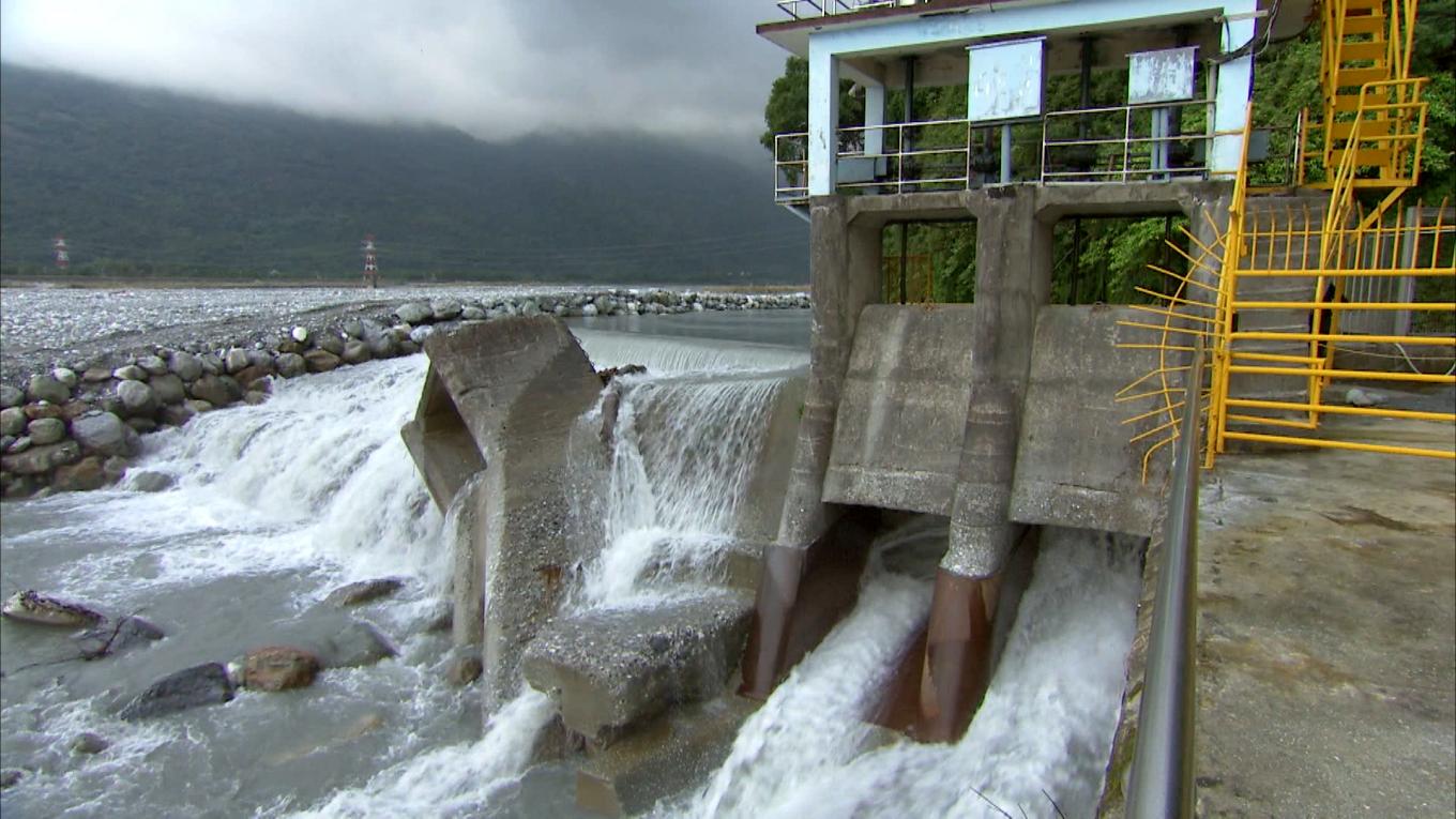 壽豐溪流域溪口電廠臨時壩及進水口