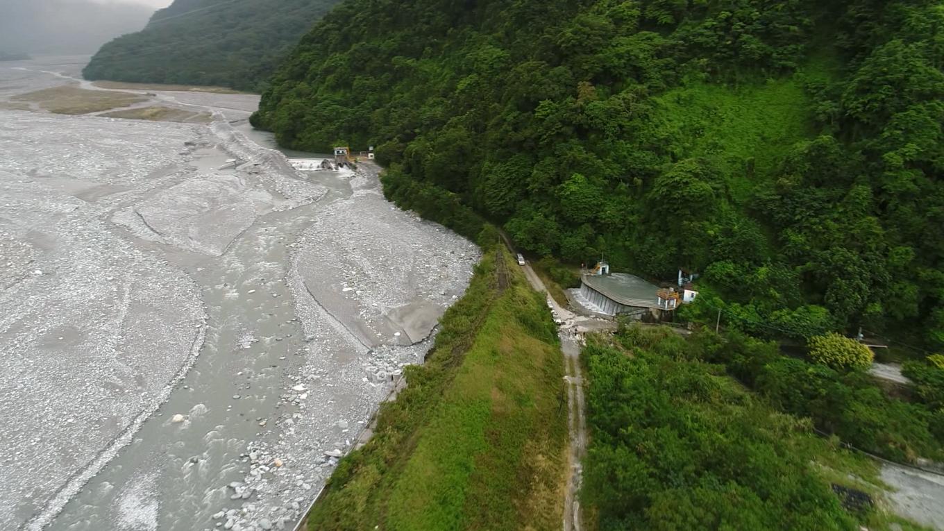 壽豐溪流域溪口電廠取水口及沉沙池