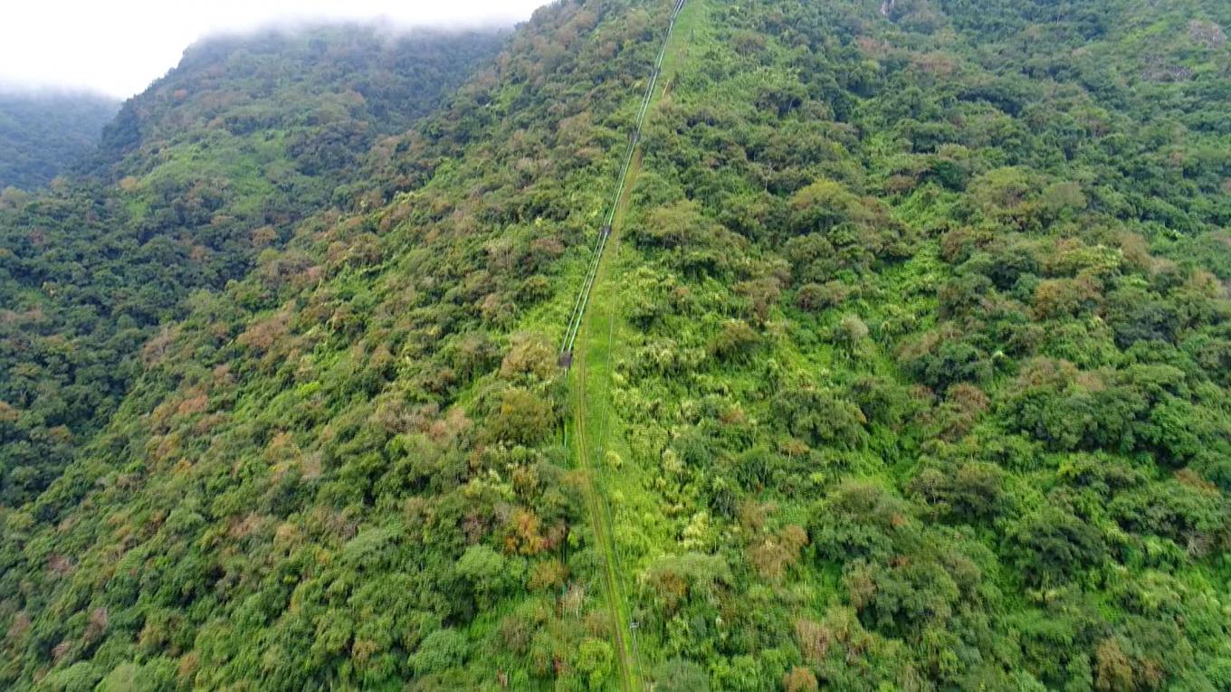 木瓜溪流域清水電廠壓力鋼管及台車道