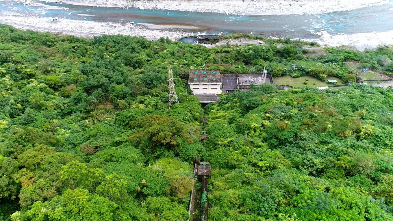 木瓜溪流域清流電廠與壓力鋼管