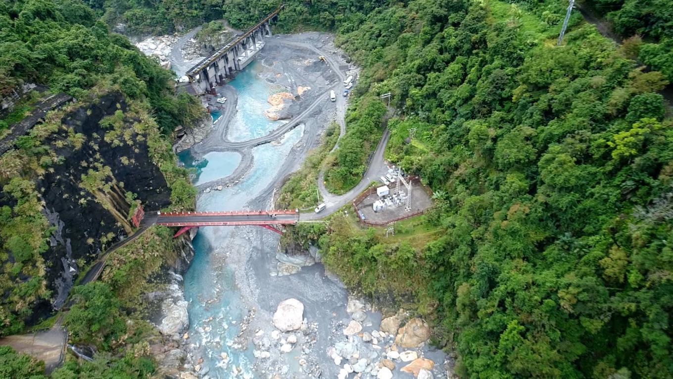 木瓜溪流域水簾電廠入口俯瞰