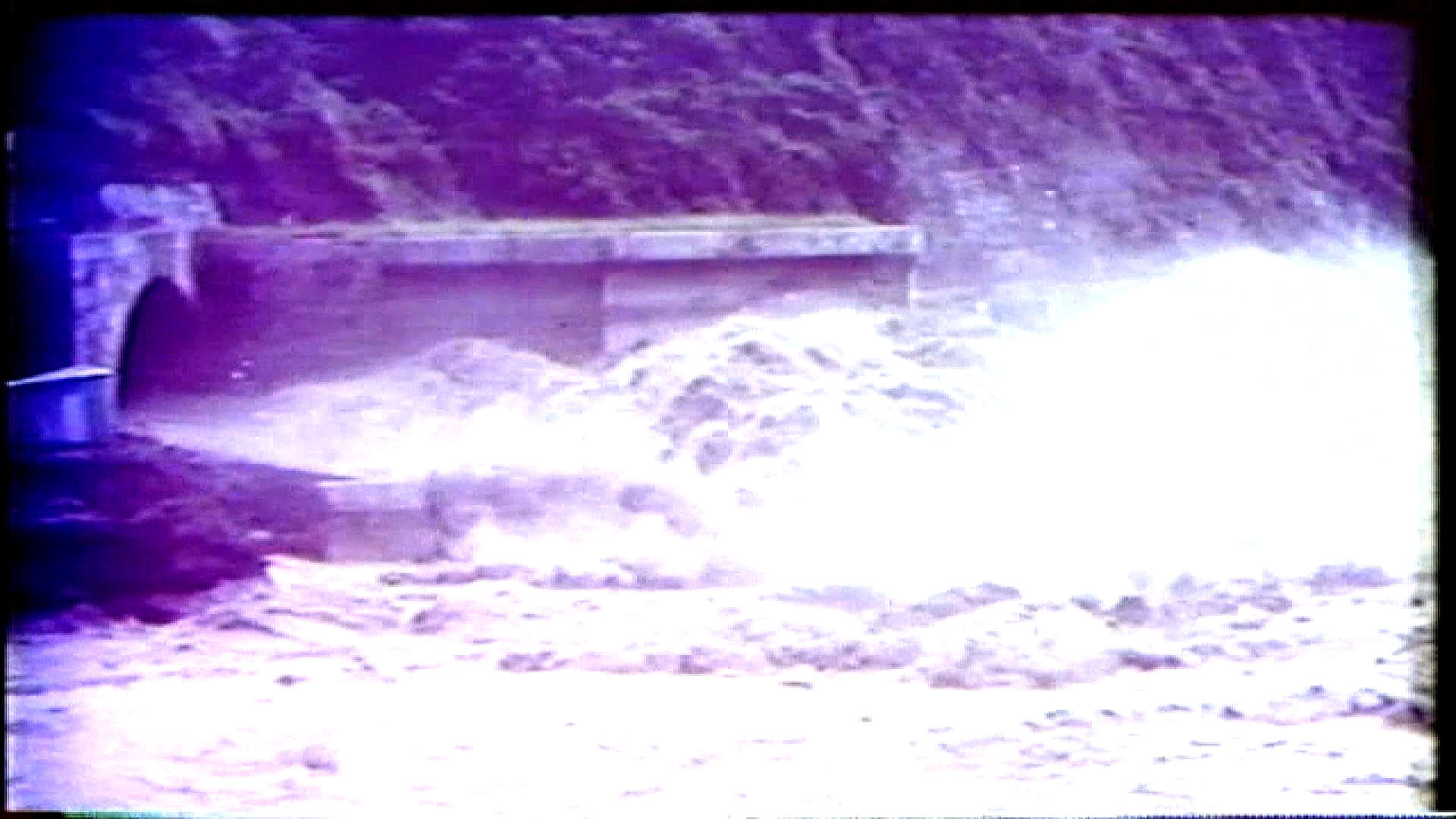 榮工處承辦之曾文水庫導水隧道出口完工遇艾瑞斯颱風(民國59年)來襲的洪水景像