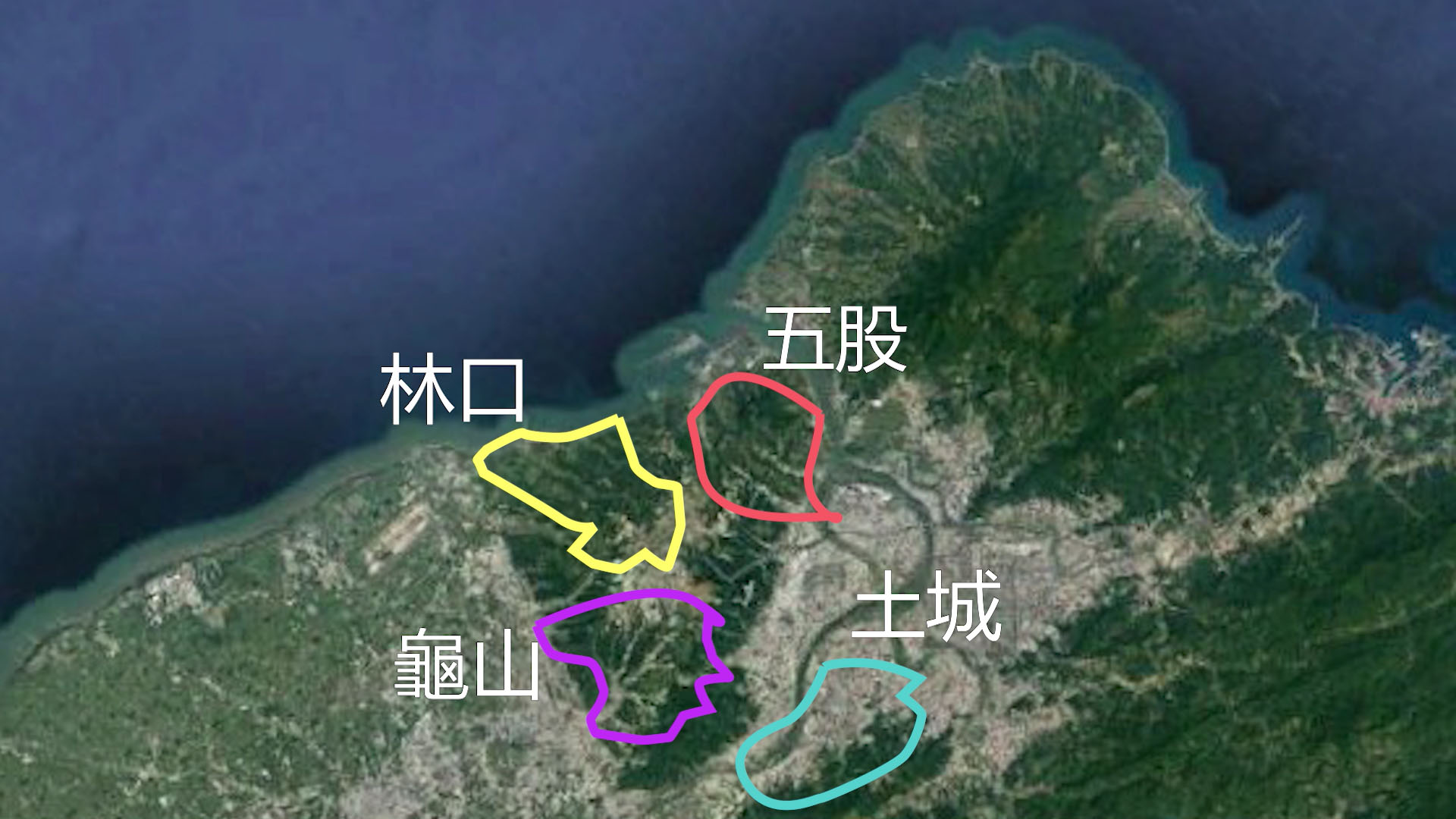 台北港緊臨的重要工業區示意圖