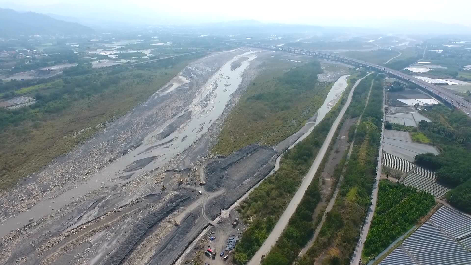 莿仔埤圳水源濁水溪上空俯瞰