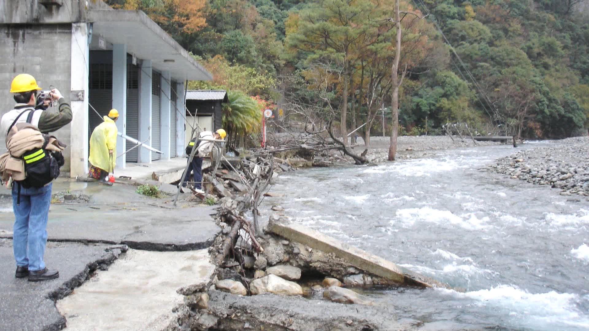 大甲溪流域敏督利風災青山電廠辦公區淹水