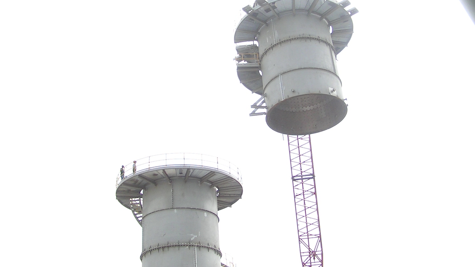 大潭電廠建廠初期煙囪工程