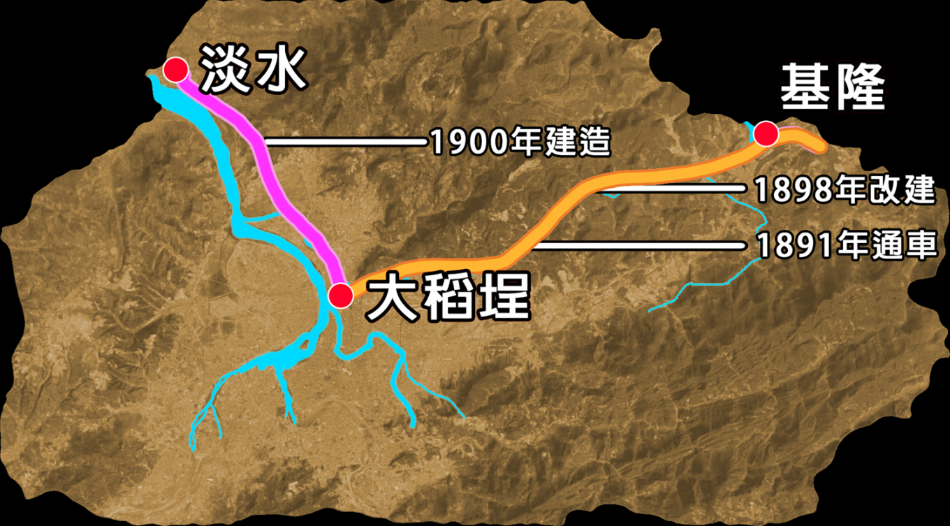 鐵路淡水支線將淡水港貨物運送至基隆港出口