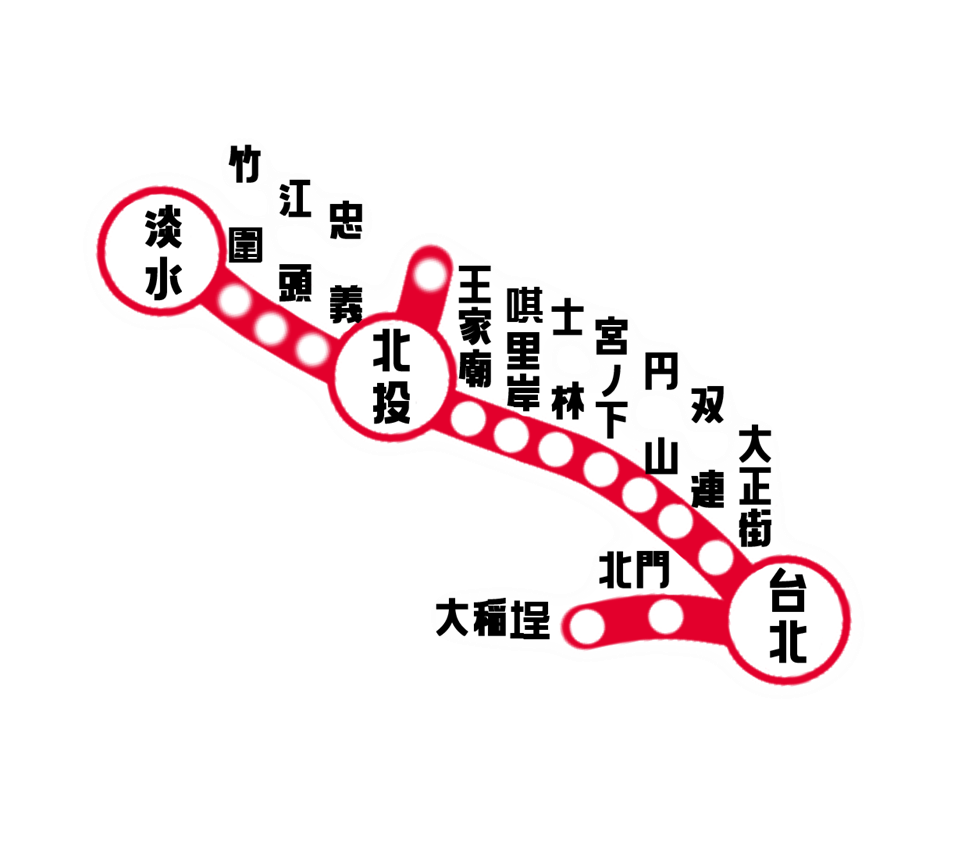 鐵路淡水支線路線圖