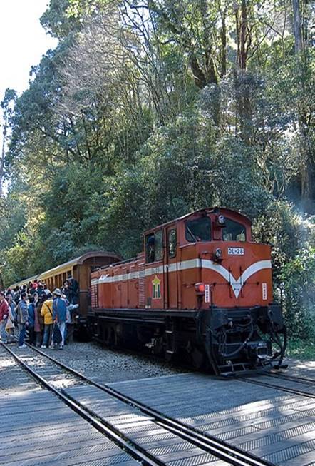 阿里山森林鐡路神木車站的DL28柴油機車