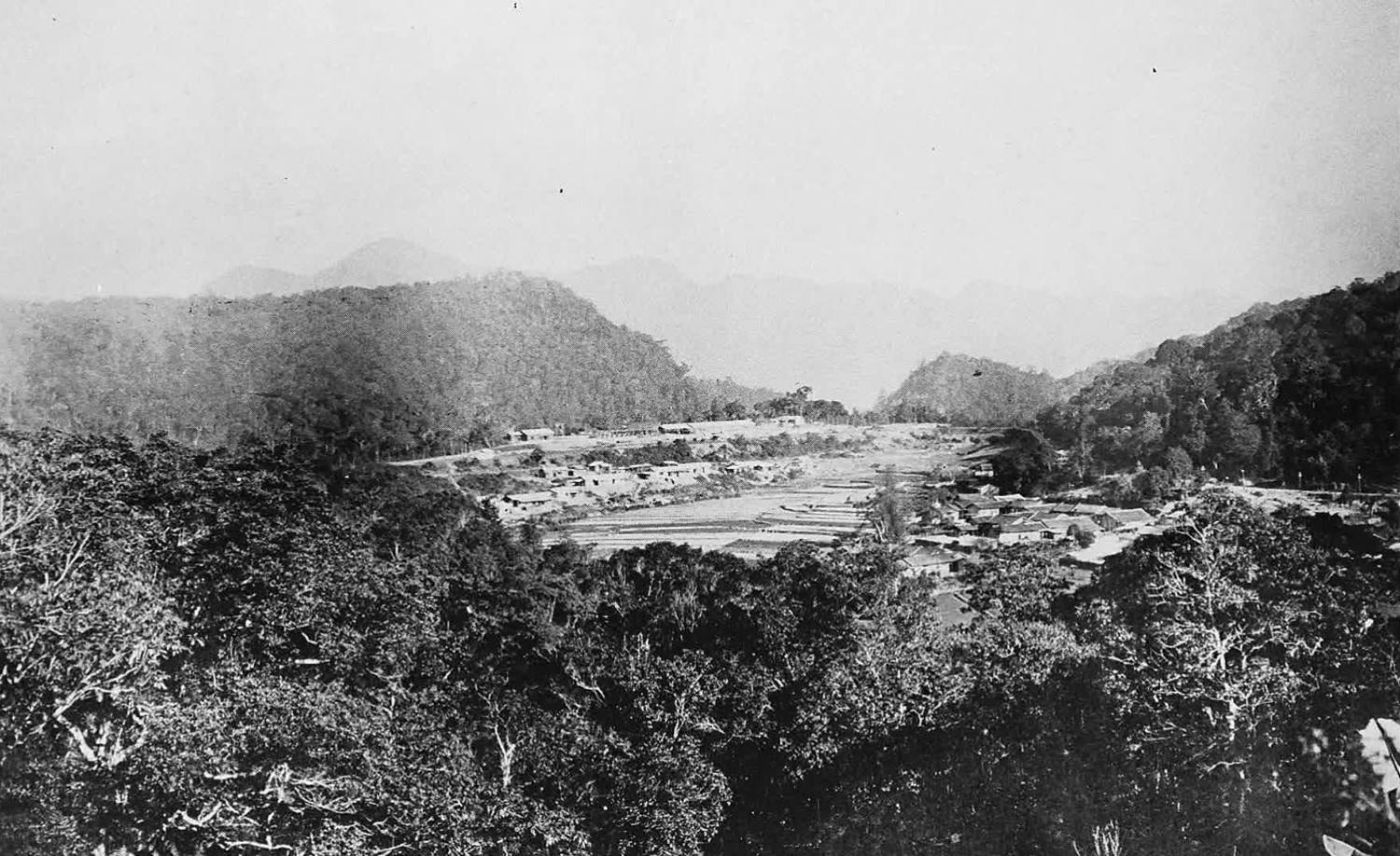集集支線鐵路-日月潭水力電氣計劃第一發電所門牌潭發電所工程宿舍區遠眺