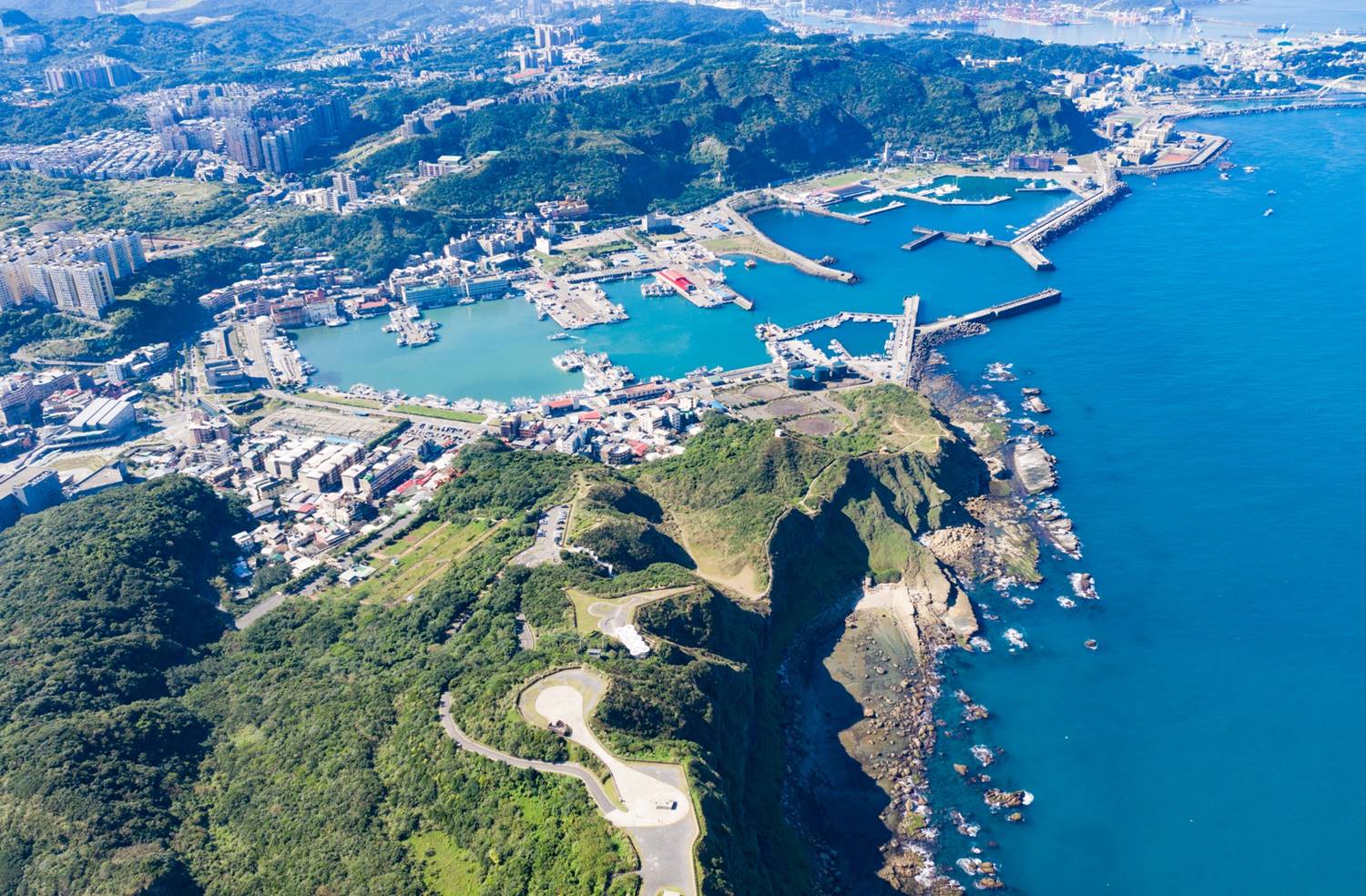 深澳支線鐵路八斗子漁港空拍
