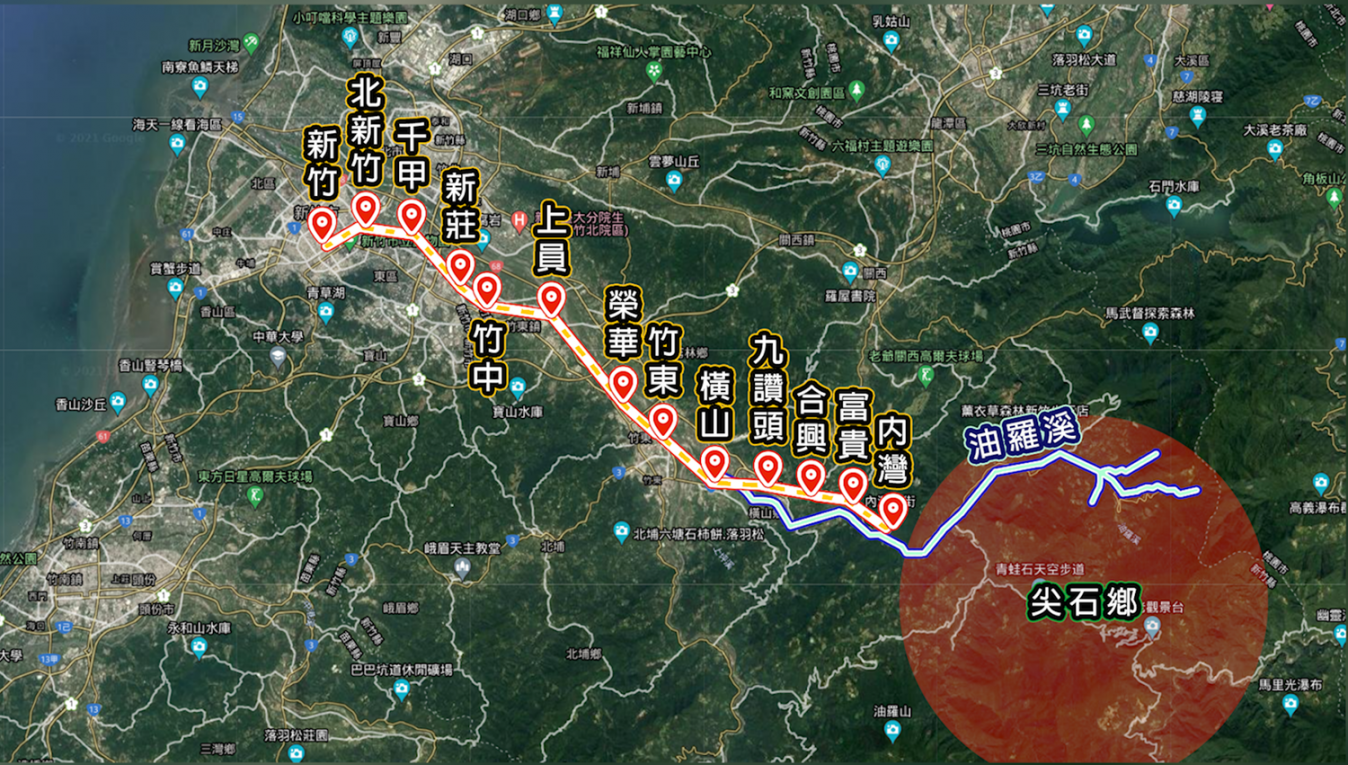 內灣支線鐵路路線圖