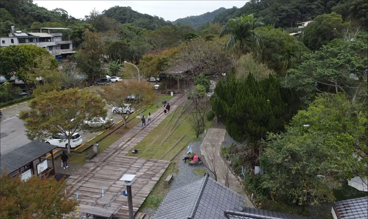 內灣支線鐵路合興車站月台空拍