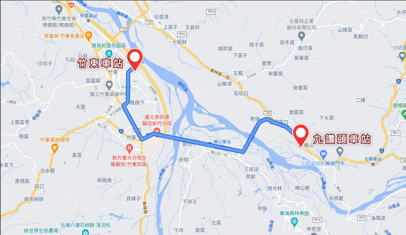 內灣支線鐵路橫山車站鐵路路線