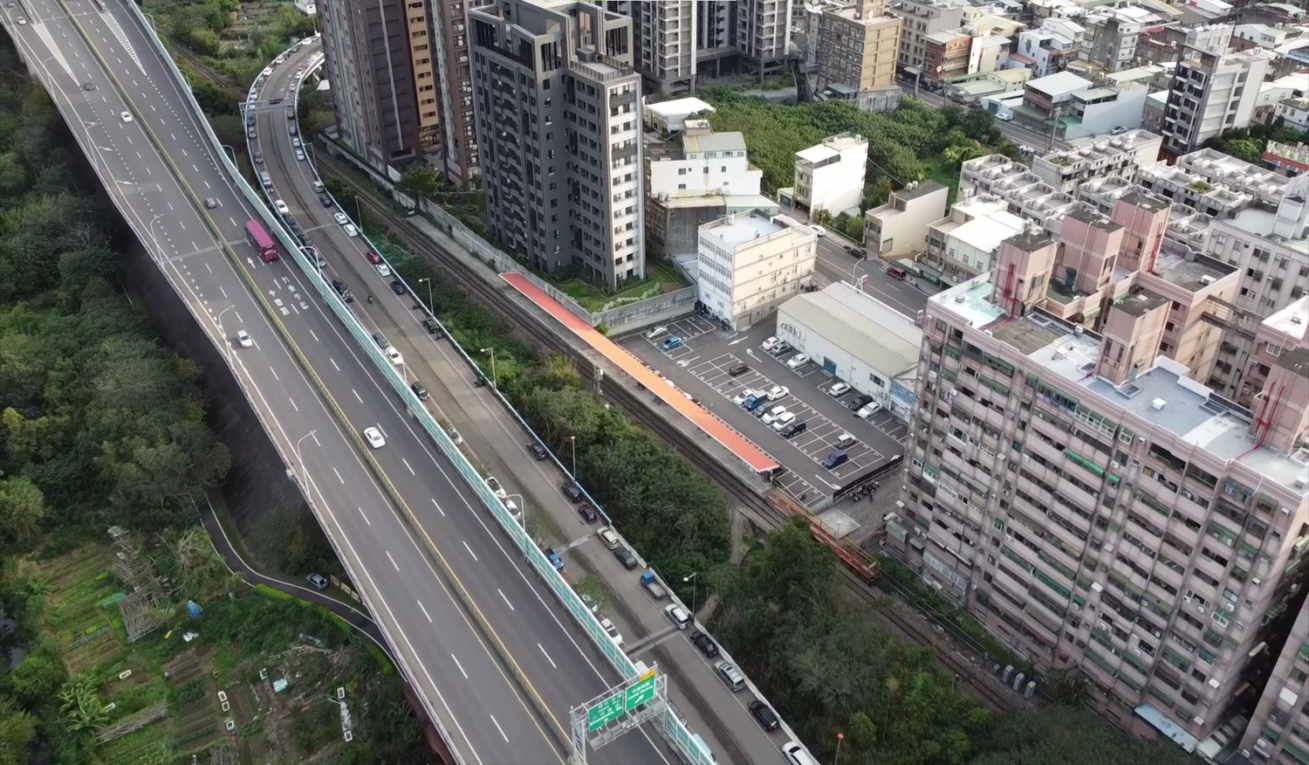 內灣支線鐵路榮華火車站空拍