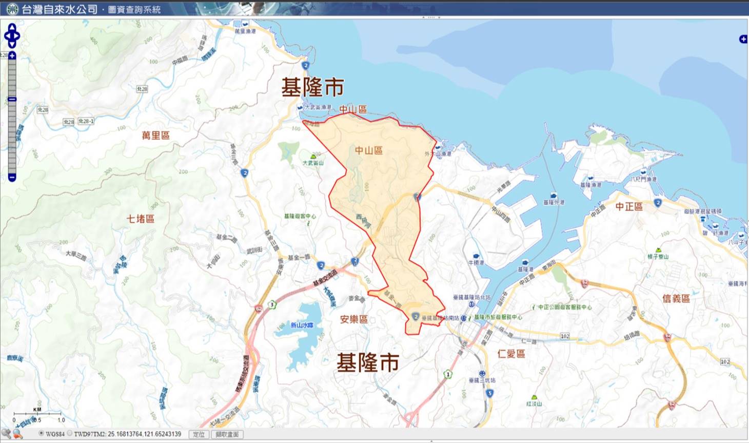 公共給水基隆地區安樂淨水廠供水轄區