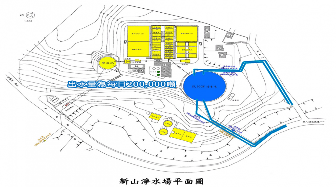 公共給水基隆地區新山淨水廠出水量