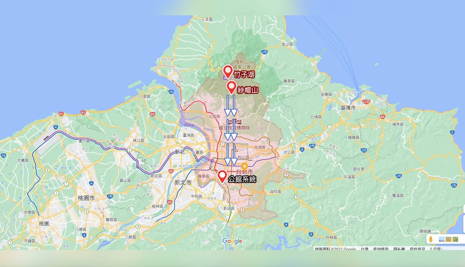 公共給水臺北水道草山水道系統-南北雙源供水系統