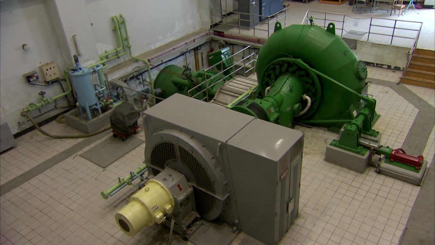 日月潭水力發電計畫所需電力的北山坑電廠發電機組(新)