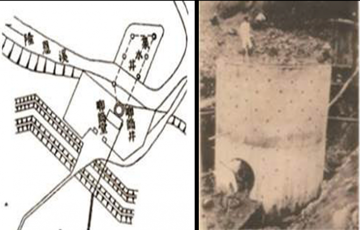 1926年變更原水取入口後的設計圖_集水井沉設過程