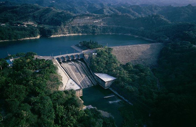 竹苗地區公共給水明德水庫空照全貌