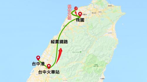 林口電廠桃林鐵路支線運煤路線：興建於1967年，林口電場出資，鐵路局興建、經營桃林鐵路支線，使煤炭從台中港卸下，經縱貫鐵路直達桃園，再藉桃林鐵路支線運送至廠區，桃林鐵路支線全長19餘公里，是林口電廠運送燃煤的主要途徑。