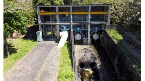 東興淨水場水源永和山水庫出水口、卡閥室大門