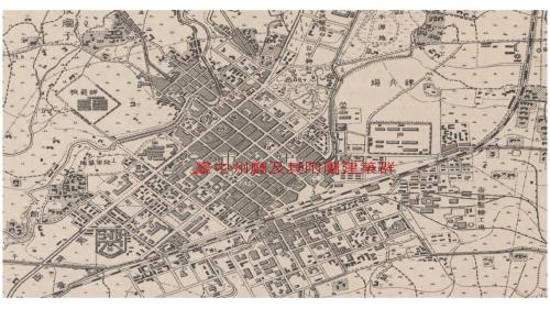  日治時期1896年設立台中縣，1899年實施市街改正計畫，整治河流與設計棋盤狀道路（今中區及東區），由於台中市附近沒有適當的水源地，英籍巴爾頓與技士濱野彌四郎建議開鑿水源井，以供應全市居民的使用，即所謂台中水道。【圖為1921年日治地形圖】