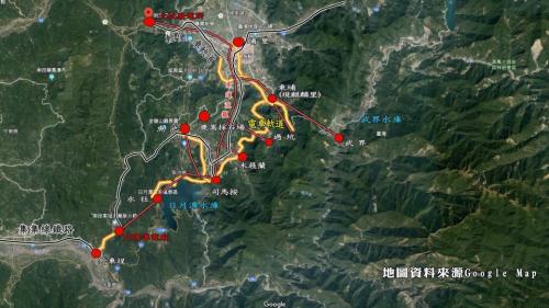 為了將其他重機械快速運到工區，建造了外車埕線，但仍然有坡度太大電車無法抵達的偏遠工區，於是又另外興建了索道流籠。