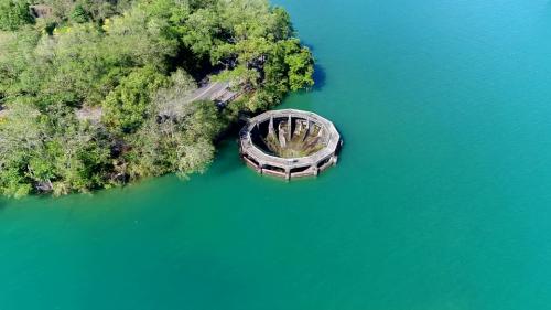 濁水溪流域日月潭餘水塔俯瞰