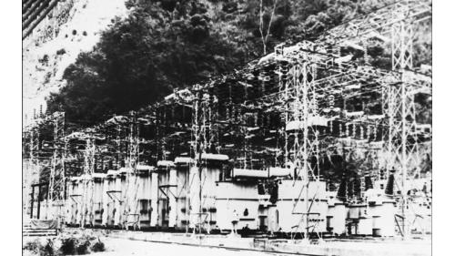 日月潭水力發電計畫-建構完成之門牌潭發電所屋外變電所(開關場)