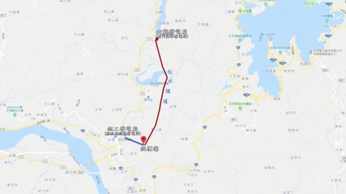 濁水溪流域鉅工電廠水源路線示意圖