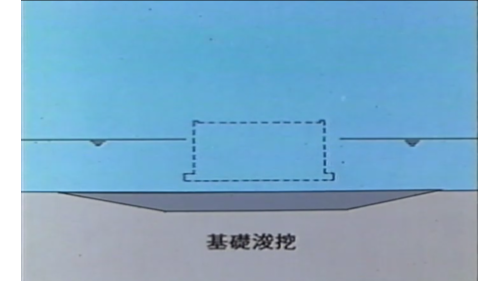 中油液化天然氣碼頭建港防波堤工程基礎浚挖示意圖