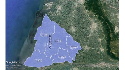  包括大城鄉、芳苑鄉、竹塘鄉全鄉，二林鎮全鎮以及埤頭鄉內四村。