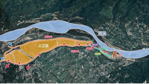 民國時代彰投雲地區公共給水新水源鳥嘴潭工程人工湖供水流程