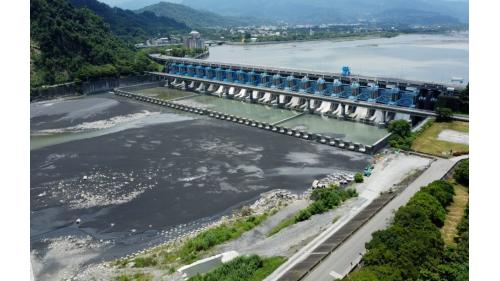 民國時代雲林地區公共給水集集攔河堰全景