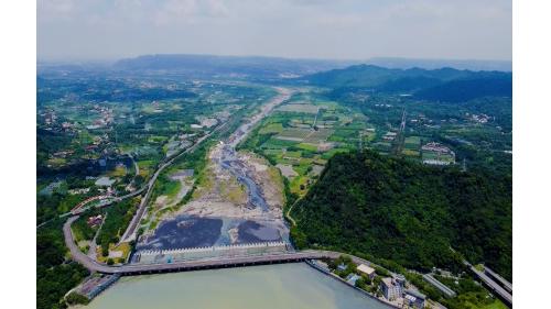 民國時代雲林地區公共給水集集攔河堰全景