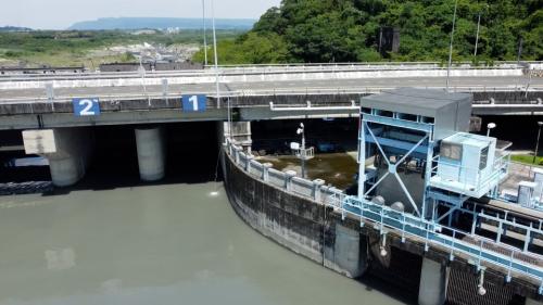 民國時代雲林地區公共給水供水集集攔河堰北岸排砂道