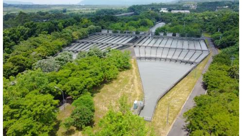 民國時代雲林地區公共給水集集攔河堰北岸沉砂池