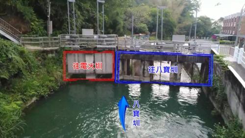 大甲溪流域社寮電廠水源電火圳與八寶圳分流閘門