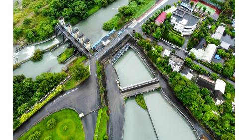 民國時代雲林地區公共給水系統林內分水工濁水溪二號水門取水口