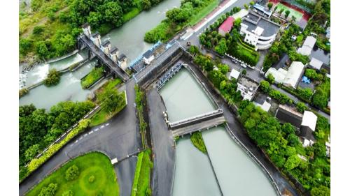 民國時代雲林地區公共給水系統林內分水工濁水溪二號水門取水口