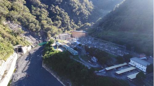 濁水溪流域萬大電廠廠區俯瞰