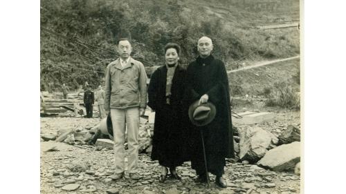 濁水溪流域霧社大壩復工總統蔣中正蒞臨視察(1956年)舊照