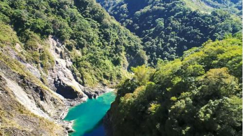 濁水溪流域霧社水庫俯瞰