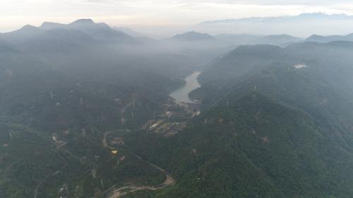 濁水溪流域日月潭明湖電廠的下池明湖水庫