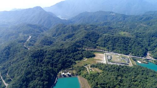 濁水溪流域明潭電廠進水口俯瞰