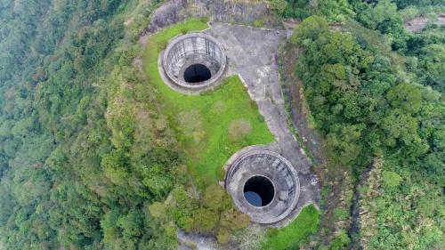 濁水溪流域明潭電廠平壓塔俯瞰