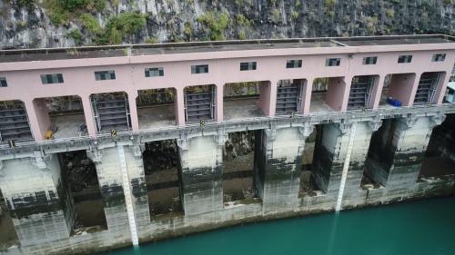 濁水溪流域明潭水庫尾水出口