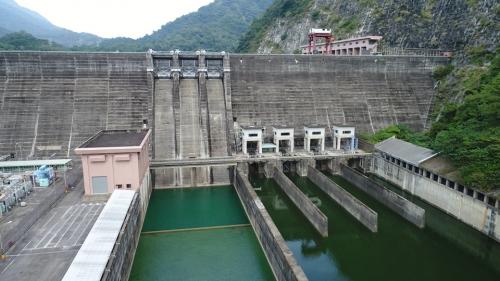 濁水溪流域明潭下池壩溢洪道